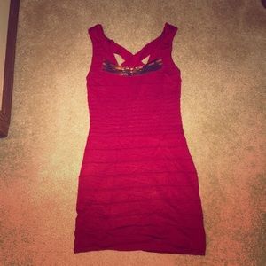 Red Cross back dress